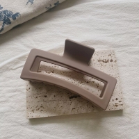 [신한카드 할인] 지알비 13cm 빅사이즈 무광 스퀘어 헤어 집게핀(코코아)