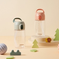 [락앤락] 리틀럽 스위치캡 트라이탄 빨대컵 410ML(핑크/그린)