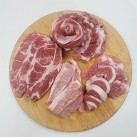 [신한카드 할인] 육즙좔좔 1등급 국내산 한돈 4종 미식세트(마)