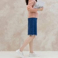(천연소가죽) 4cm키높이 통굽 플랫폼 밴딩 스니커즈
