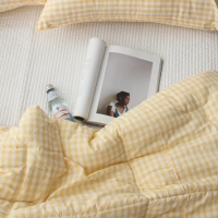 [Guy Laroche] 파스텔 선염체크 코튼 이불