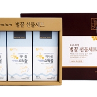 [강원양봉] 프리미엄 야생화 스틱꿀 선물세트 (15gx30개입x3박스)/쇼핑백포함