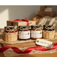 ★특가★옥잠화 무농약 딸기 그대로 딸기잼 포도잼 참다래잼 블루베리잼 280g 선물세트 