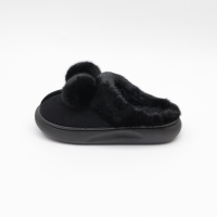 [개성시대] 여성 3.5cm 스웨이드 털슬리퍼 210g 데일리