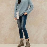 (천연소가죽) 따뜻한 기모안감 하이탑 패션 스니커즈 운동화