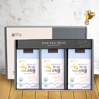 [강원양봉] 프리미엄 야생화 스틱꿀 선물세트 (15gx10개입x3박스)/쇼핑백포함