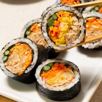 [똑똑한식단] 곤약현미 단백김밥 2종(불닭,참치묵은지 팩당220g)