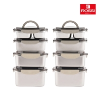 이태리 로시 렌지스텐 밀폐용기6종1100*2+1700*2+2100ml*2(무연마