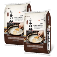 [25년도 상등급]푸드앤픽 누룽미쌀 여리향 단일품종 백미 10kg/10kg+10kg