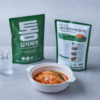 마지막  국물  한  숟가락까지  100% 국내산 김치를  통으로  통김치찌개   650g*2팩