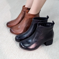 [개성시대] 여성 5.5cm 가죽 미들힐 320g 오피스