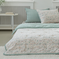 송화 그린가든 극세사 차렵이불 모달&극세사 양면 사용 국내생산 침구