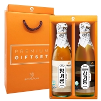 55년전통 대현상회 저온압착 참기름 들기름  350ml 선물세트 / HACCP 인증 백년가게 