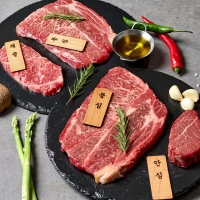 [가치하누] 1++한우투뿔 소한마리 선물세트 1kg 등심+등심+채끝+안심