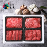 [고산농협] 고산한우 1등급이상 암소정육세트 정성예찬2호(1.6kg)/불고기400g+국거리400g+장조림400g+산적400g