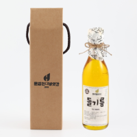 [문경현대방앗간]국산 햇 들깨 저온압착 들기름 350ml/180ml/1구 선물세트