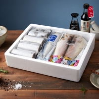 [제주특선] 은갈치/백옥돔/고등어살 모듬세트 10호(은갈치 왕대 2마리+백옥돔 중 3마리+고등어살 대 5팩)