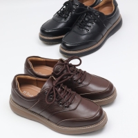 [개성시대] 남성 5cm 블랙 가죽 스니커즈 400g 데일리