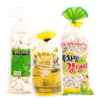[전통과자] 3종 묶음 (뻥튀기120g+떡뻥140g+녹차맛강냉이380g/각1봉씩)