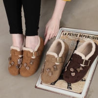 [개성시대] 여성 1.7cm 베이직 털단화 데일리
