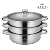 [신한카드 할인][라헨느] 더 퀸 포토프 스테인레스 IH 3단 찜기
