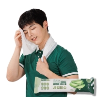 [특별할인] 크린롤 노워시 알로에 바디 샤워티슈 10매