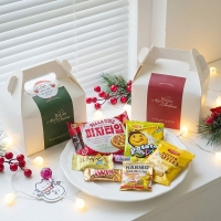 [신한카드 할인]크리스마스 홀리데이 심플 간식 9종 과자선물 단체간식 어린이집간식