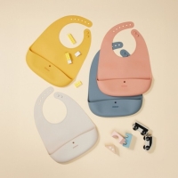 [락앤락] 리틀럽 실리콘 턱받이(아이보리/옐로우/핑크/블루)