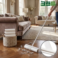 [★특별할인] 청소를 한번에!! 국내 최장 와이드 36cm 크린롤 돌돌이 테이프클리너