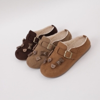[개성시대] 여성 3.5cm 스웨이드 털슬리퍼 데일리
