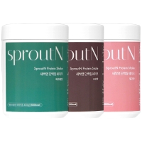 [신한카드 할인] 국내산 원료 새싹앤 맛있는 식사대용 단백질쉐이크 프로틴 파우더 보충제 400g 3종 택1