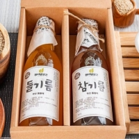  [문경현대방앗간]100% 국산 참기름 들기름 선물세트 350ml