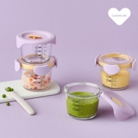 [락앤락] 리틀럽 디어 이유식용기 원형 260ml 4P 혼합세트(라벤더/스카이블루)