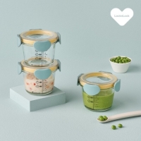 [락앤락] 리틀럽 디어 이유식용기 원형 밀폐캡 260ml 3P(라벤더/스카이블루)