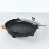 퀸나 오플레이트 42cm 와이드 멀티팬 5단계 온도조절 불소수지 코팅