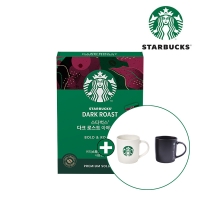 [스타벅스] 원두커피믹스 다크 로스트 아메리카노 (10T) + 스타벅스 머그컵 랜덤증정 (택)