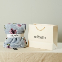 플라워 밍크 무릎담요 그레이 소 (60x100)