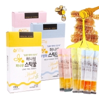 [강원양봉] 프리미엄 아카시아/야생화/피나무 스틱꿀 각1박스(총3박스) (박스당15gx10개입)