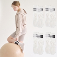 [신한카드 할인] 지알비 여성용 니삭스 무지/삼선 양말 4켤레