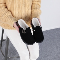 [개성시대] 국내산 여성 2cm 가죽 털슬리퍼 데일리