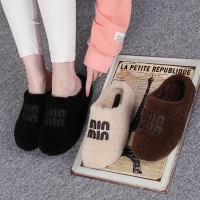 [개성시대] 여성 2.5cm 진밤 베이직 털슬리퍼 데일리