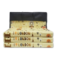 [해피데이] 국내산_코팅_3단 캠핑매트 런던_베이지 [중/대]