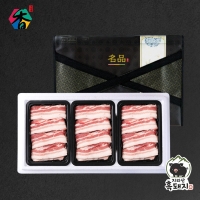 [고산농협] 지리산흑돼지 오겹살세트1호 (1.2kg)/구이용400gx3팩