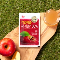 [리얼착즙] 물한방울 넣지않은 사과즙 100% 80ml (30포~120포)