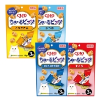 이나바 챠오 츄르비츠 12g 3p 4종 세트 (참치/관자/가다랑어/닭가슴살) 고양이 간식