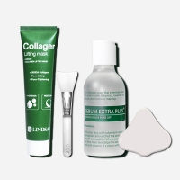 [특별할인] 린제이 콜라겐 리프팅 랩핑 마스크 결광팩+팩브러쉬+린제이 피지연화제+코팩시트20매