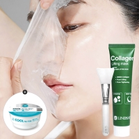 [특별할인] 린제이 콜라겐 리프팅 랩핑 마스크 결광팩+팩브러쉬(모델링 컵팩 증정)