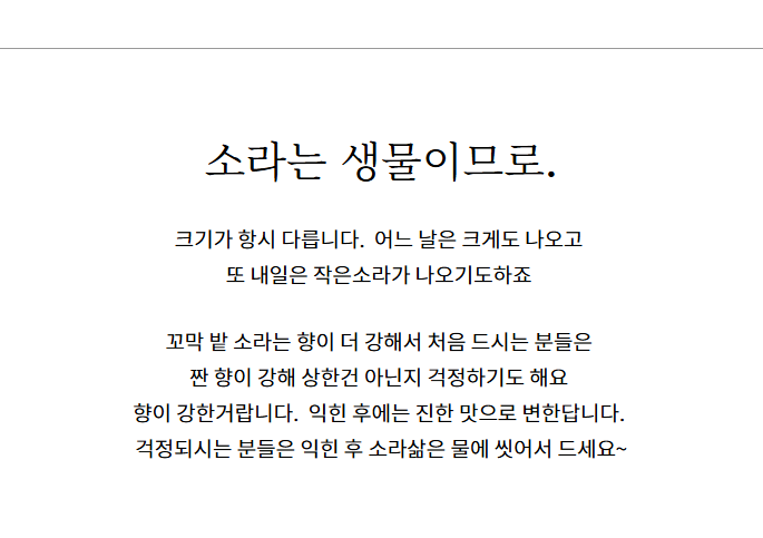 홍지수산 참소라  달달한 인생소라1kg 