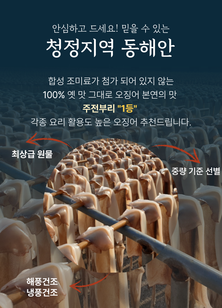맥주안주 구룡포건조 원양산 마른오징어 건조오징어 5미